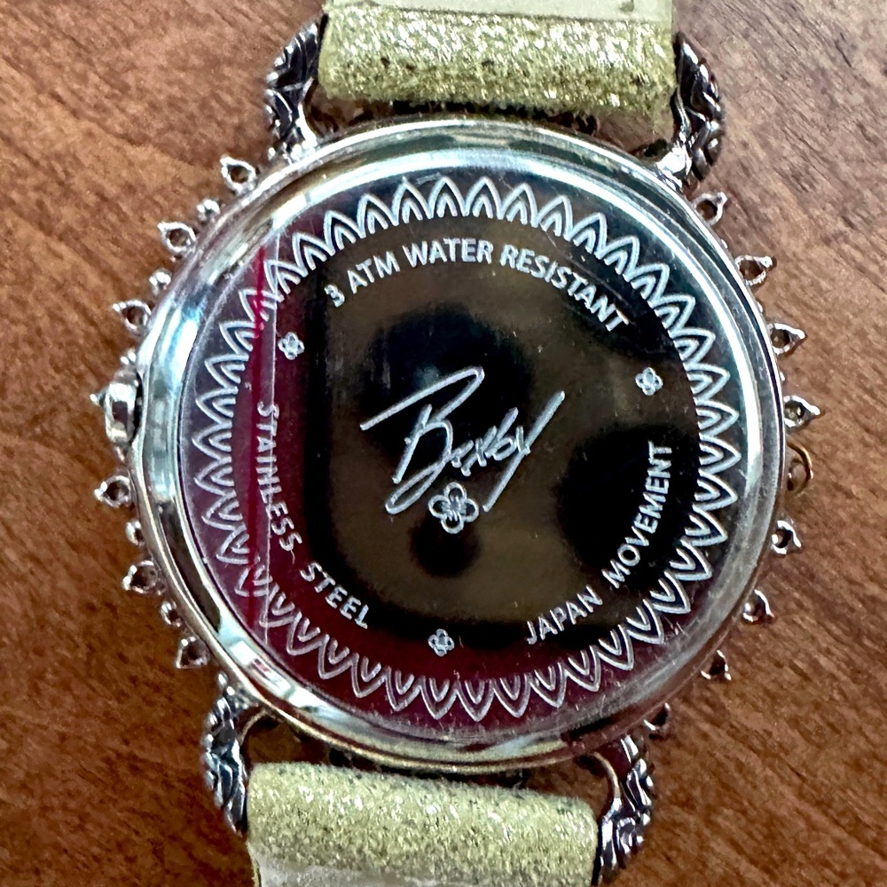 Barbara Bixby Lapis & Mother of Pearl Moon Face Watch - Picture 3 of 10